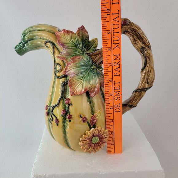 Fitz & Floyd Classics Harvest Heritage Fall Gourd 48 Oz Pitcher 68/605 Discontin - Picture 5 of 14